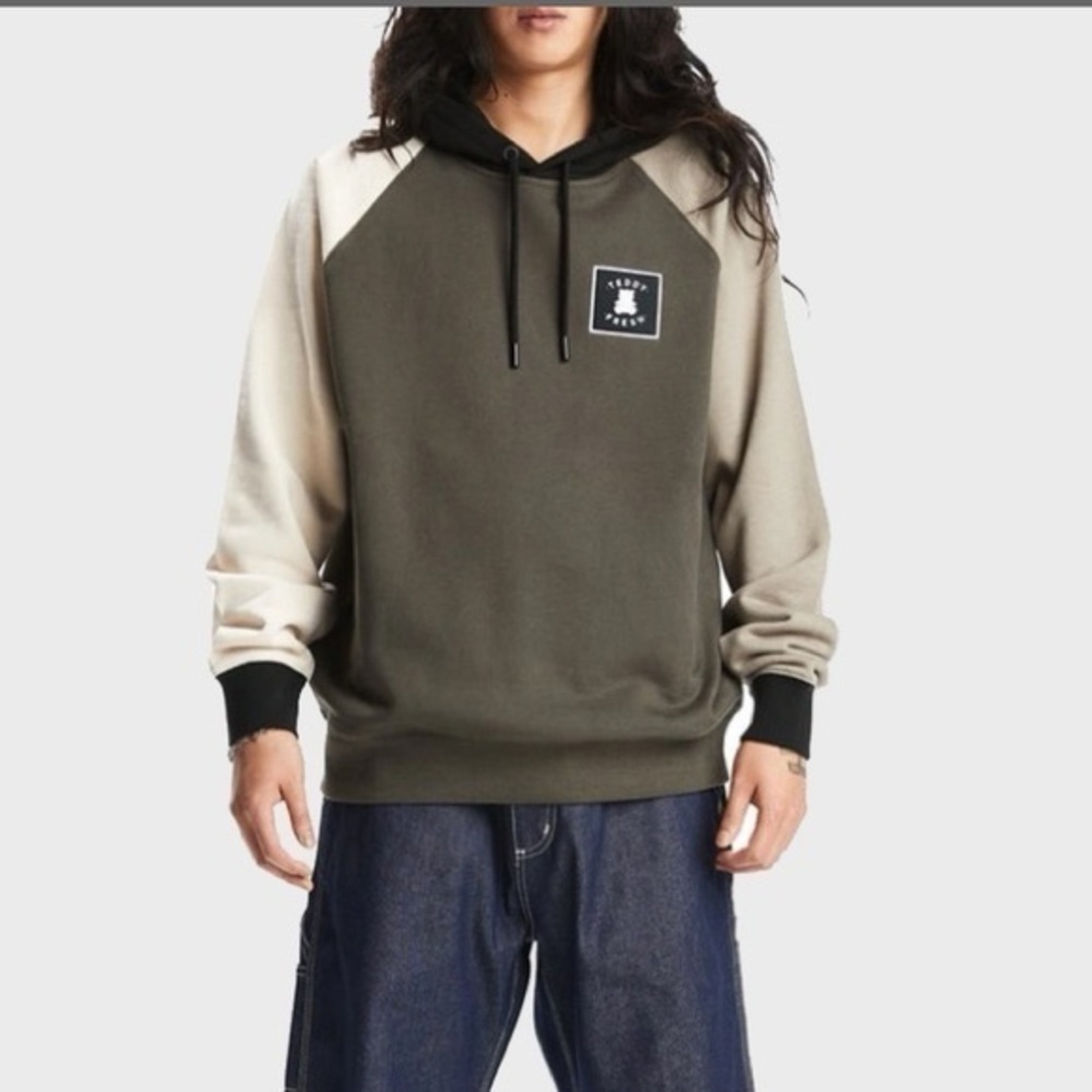 Teddy Fresh | Grey Colorblock Hoodie